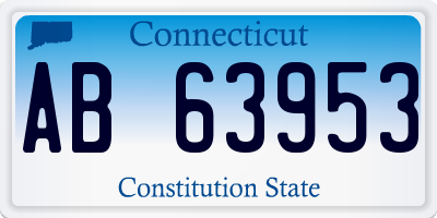 CT license plate AB63953