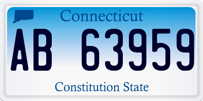 CT license plate AB63959