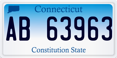 CT license plate AB63963