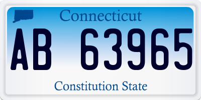 CT license plate AB63965