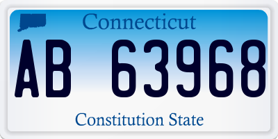 CT license plate AB63968