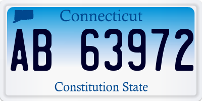 CT license plate AB63972