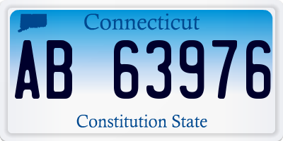 CT license plate AB63976