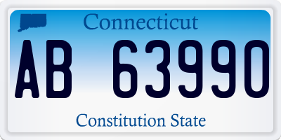 CT license plate AB63990