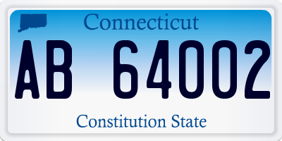 CT license plate AB64002