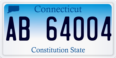 CT license plate AB64004