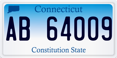 CT license plate AB64009