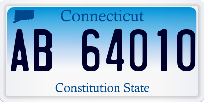 CT license plate AB64010