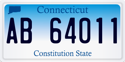 CT license plate AB64011