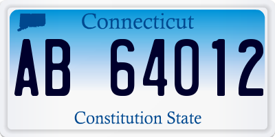 CT license plate AB64012