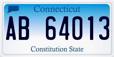 CT license plate AB64013