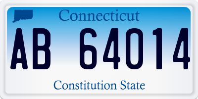 CT license plate AB64014