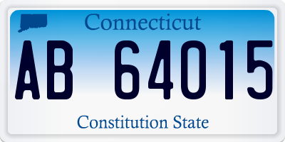 CT license plate AB64015