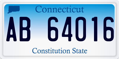 CT license plate AB64016