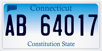 CT license plate AB64017