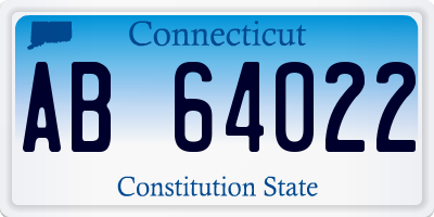 CT license plate AB64022