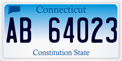 CT license plate AB64023