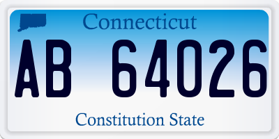 CT license plate AB64026