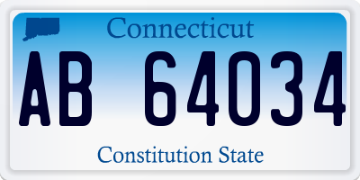 CT license plate AB64034