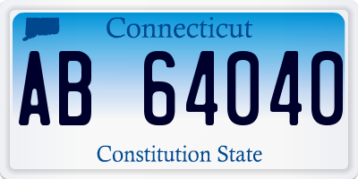 CT license plate AB64040