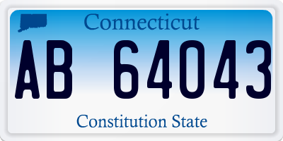 CT license plate AB64043