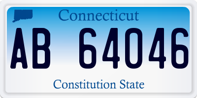 CT license plate AB64046