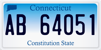 CT license plate AB64051