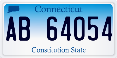 CT license plate AB64054