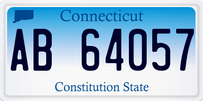 CT license plate AB64057