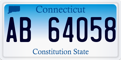 CT license plate AB64058