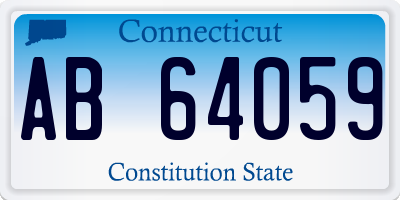 CT license plate AB64059