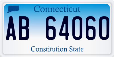 CT license plate AB64060