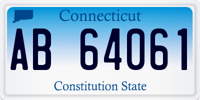 CT license plate AB64061