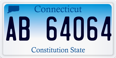 CT license plate AB64064