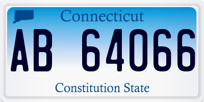 CT license plate AB64066