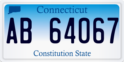 CT license plate AB64067