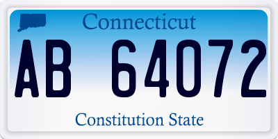 CT license plate AB64072