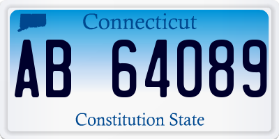 CT license plate AB64089