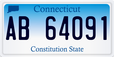 CT license plate AB64091