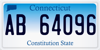 CT license plate AB64096