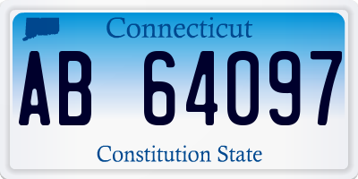 CT license plate AB64097