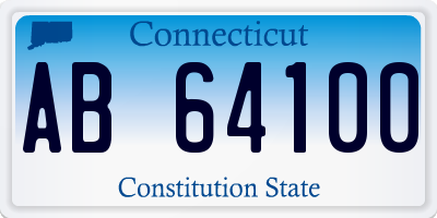 CT license plate AB64100