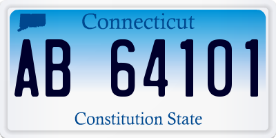 CT license plate AB64101