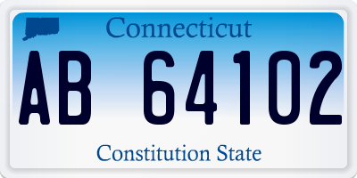 CT license plate AB64102