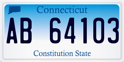 CT license plate AB64103