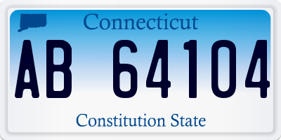 CT license plate AB64104