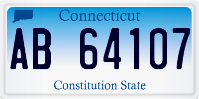 CT license plate AB64107