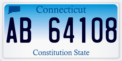 CT license plate AB64108