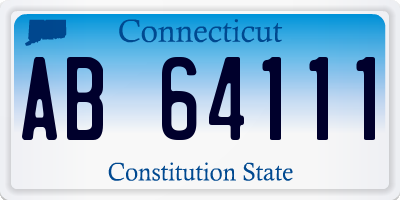 CT license plate AB64111