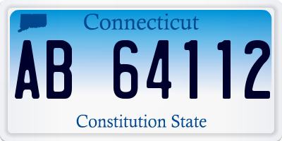 CT license plate AB64112